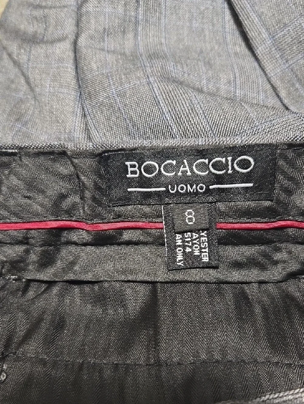 Nwt Boys' Bocaccio Uomo Gray Plaid Suit Jacket & Pants Set 8